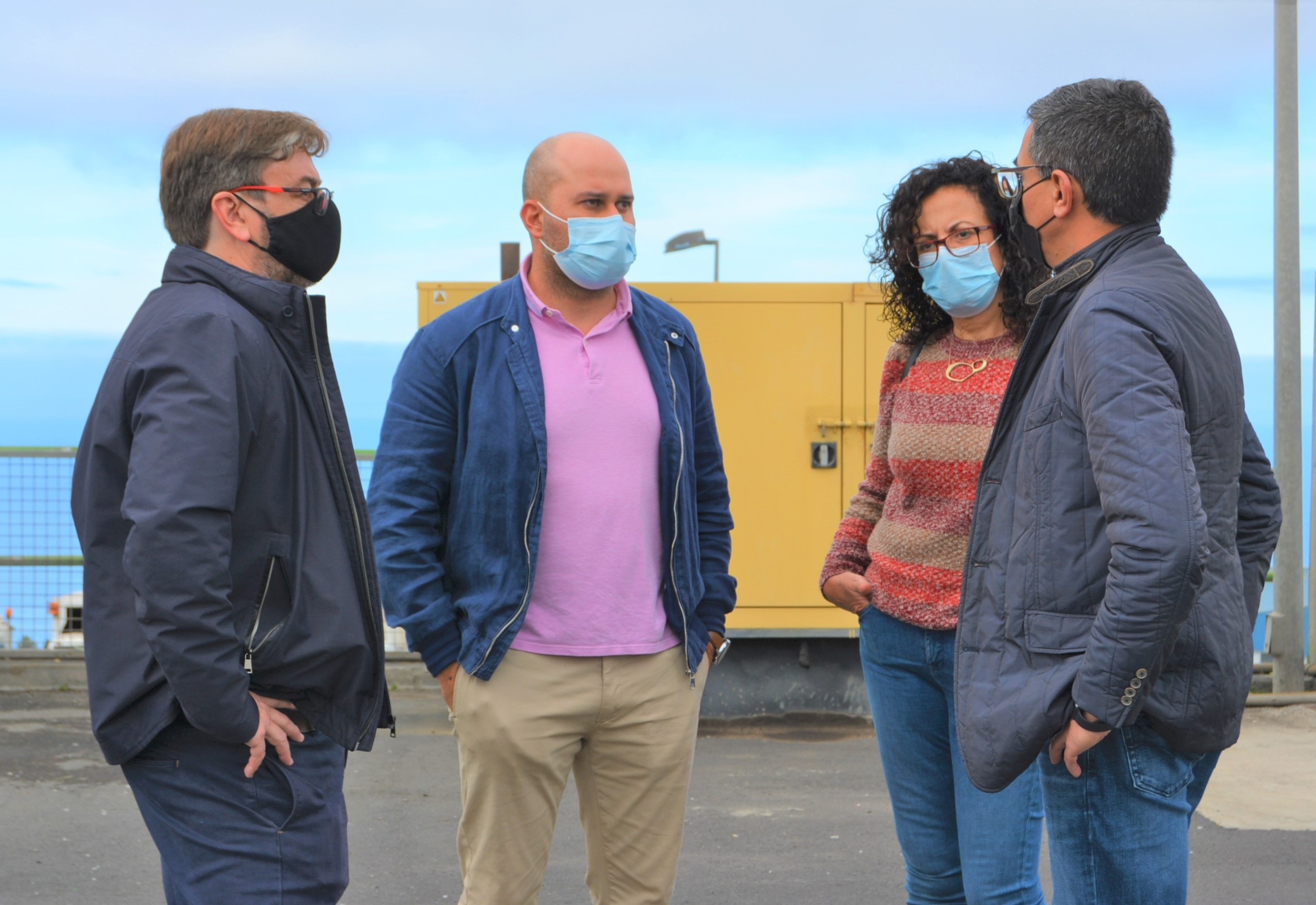 La consejera de Servicios y Cambio Climático del Cabildo de La Palma, Nieves Rosa Arroyo, y el gerente del Consorcio de Servicios, Luis Hernández