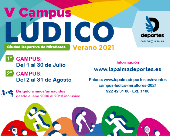 El Cabildo abre el plazo de inscripción para el V Campus Lúdico y los cursos de natación