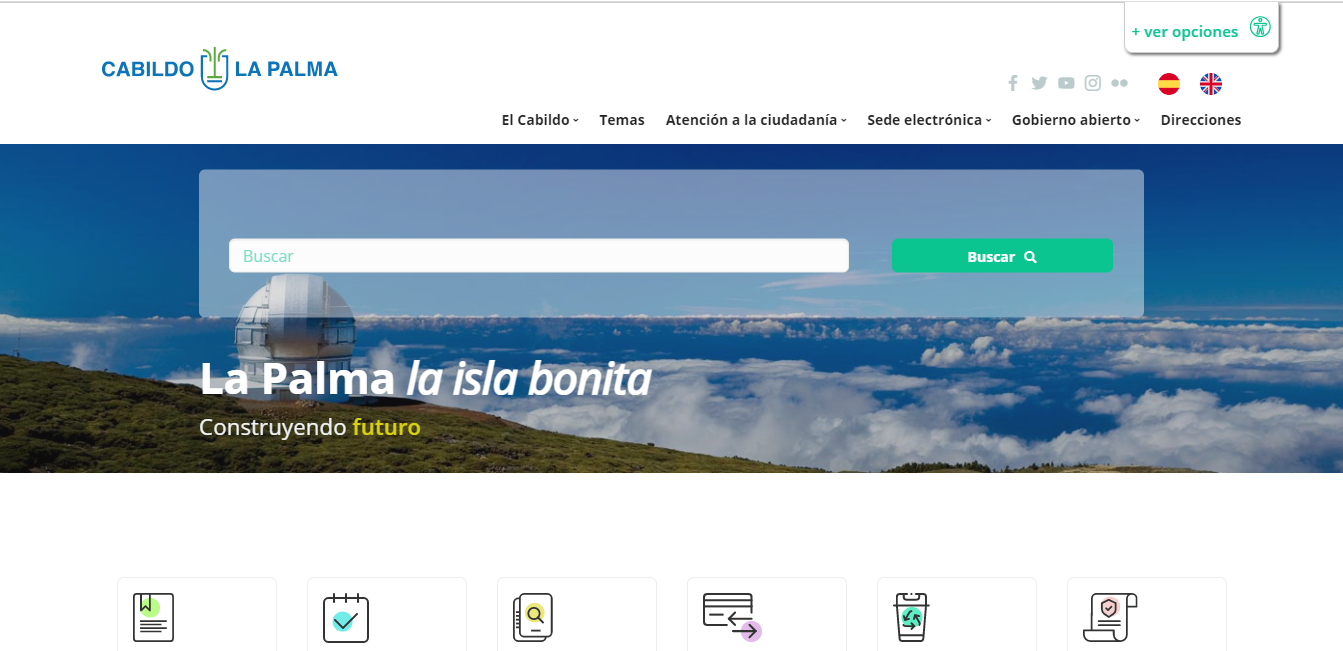 El Cabildo presenta su nueva web, más accesible e intuitiva para todos los usuarios
