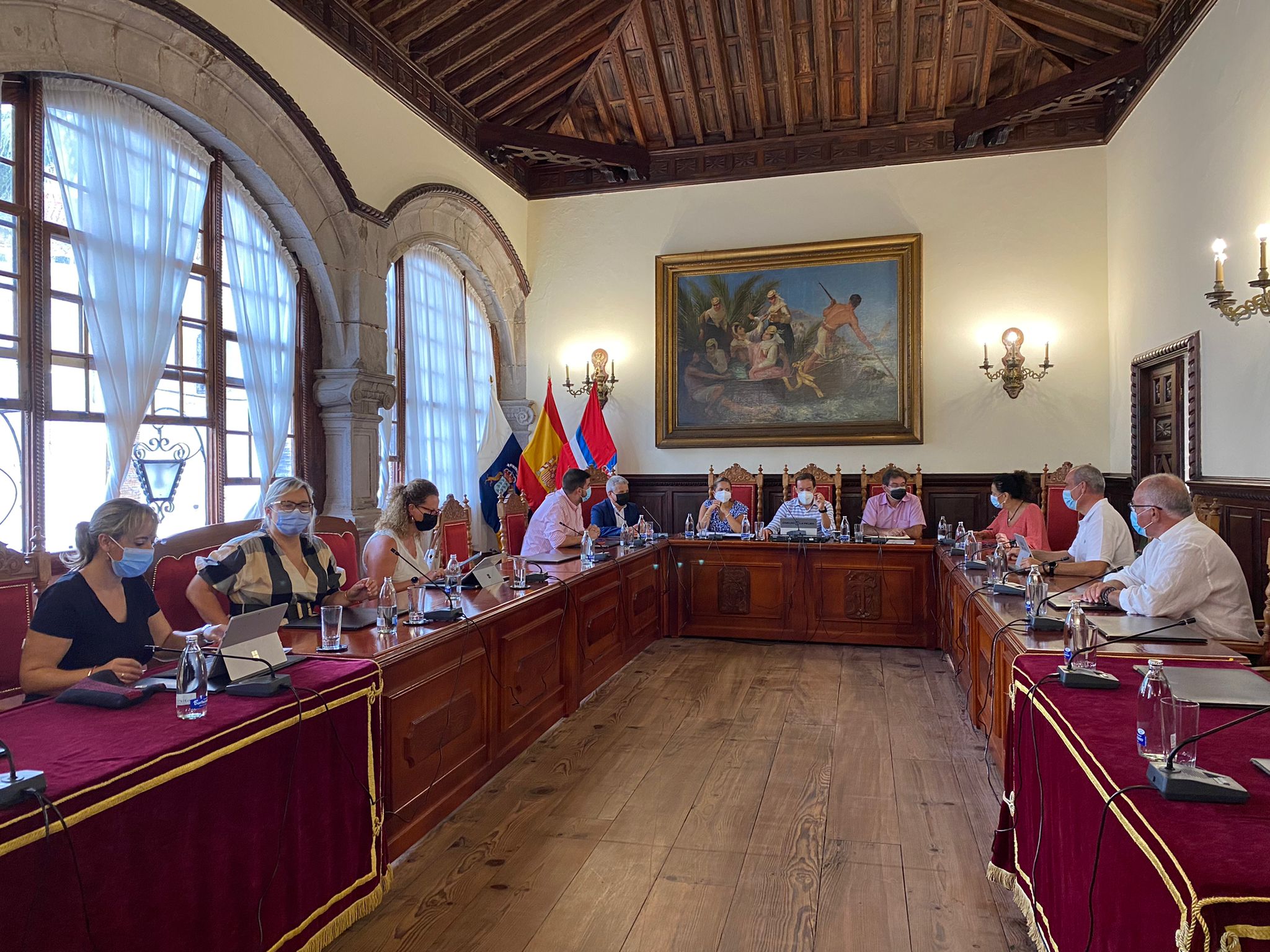 El Cabildo traslada su Consejo de Gobierno al Ayuntamiento de Santa Cruz de La Palma para seguir estrechando la colaboración entre administraciones