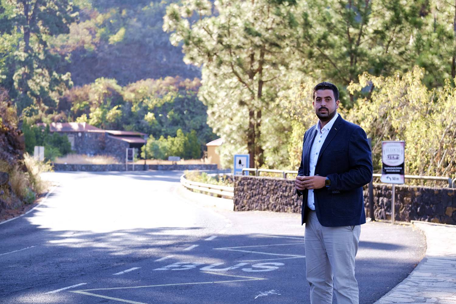 El Cabildo inicia las obras de repavimentación de la carretera LP-1 entre Tijarafe y Puntagorda 