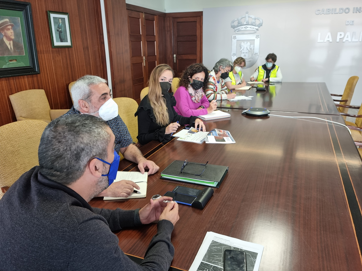 El Cabildo avanza en la ordenación del acceso seguro a las zonas generadas por el volcán