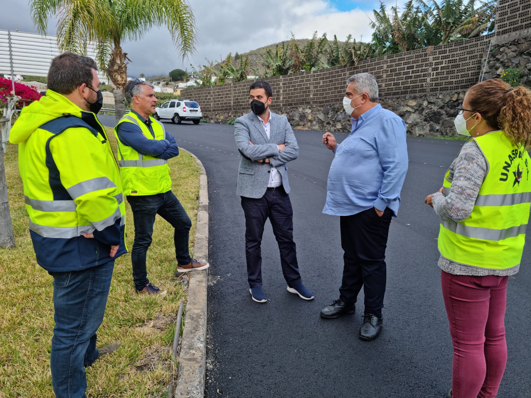El Cabildo concluye la repavimentación de la carretera entre el Puerto de Tazacorte y Argual