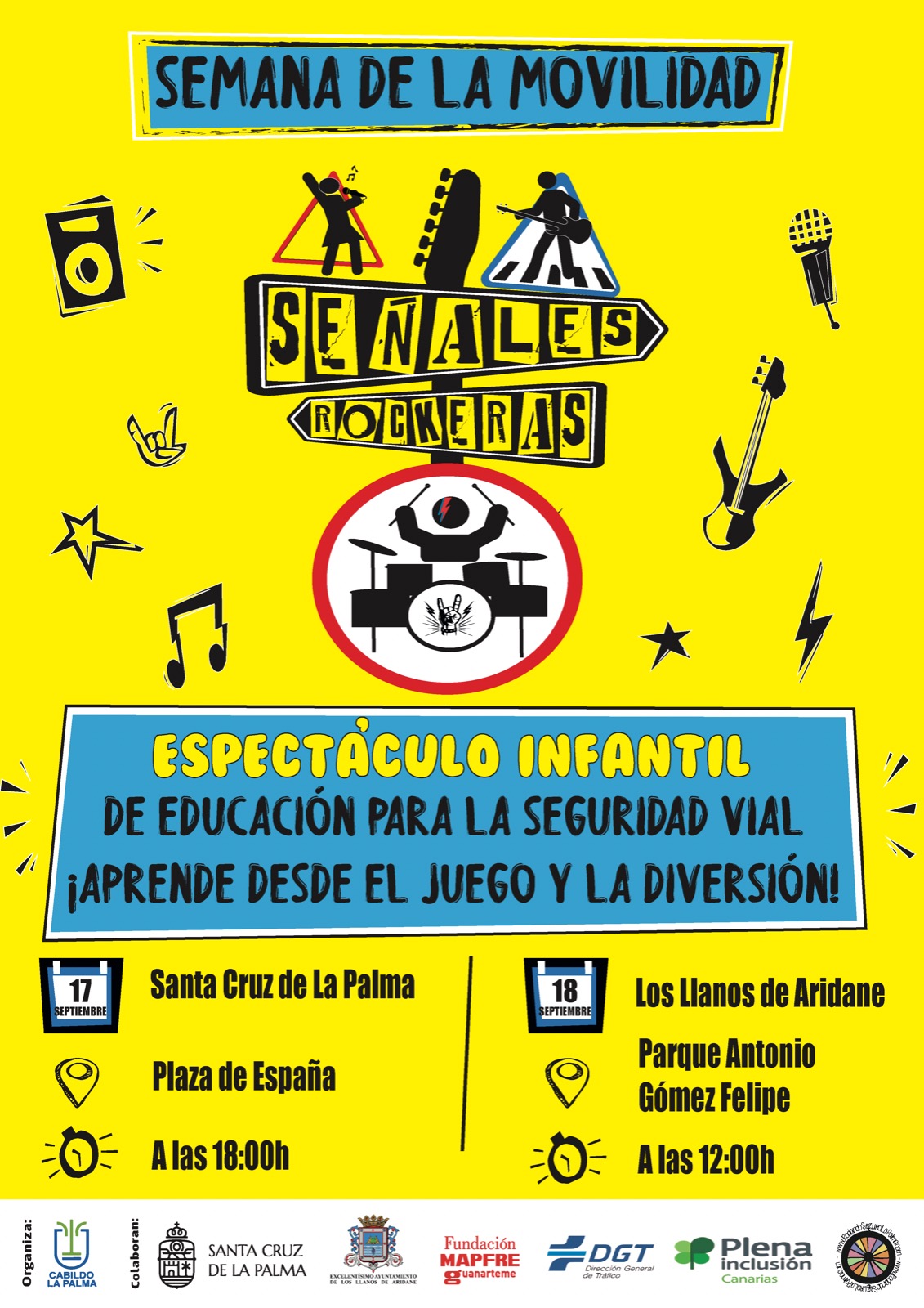 El Cabildo educa sobre seguridad vial con el espectáculo musical ‘Las señales rockeras’ 