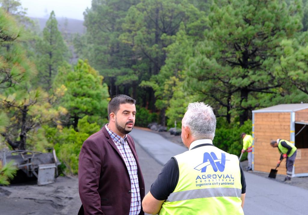 El Cabildo acomete el último tramo de la carretera del Pilar tras concluir la repavimentación entre el Refugio y La Pavona