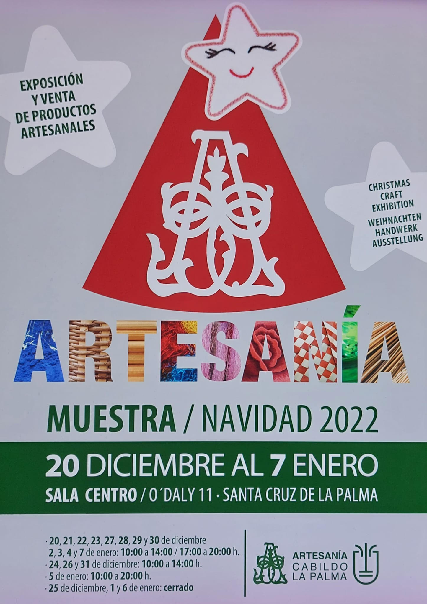 Más de una decena de artesanos participan en la Muestra de Navidad organizada por el Cabildo