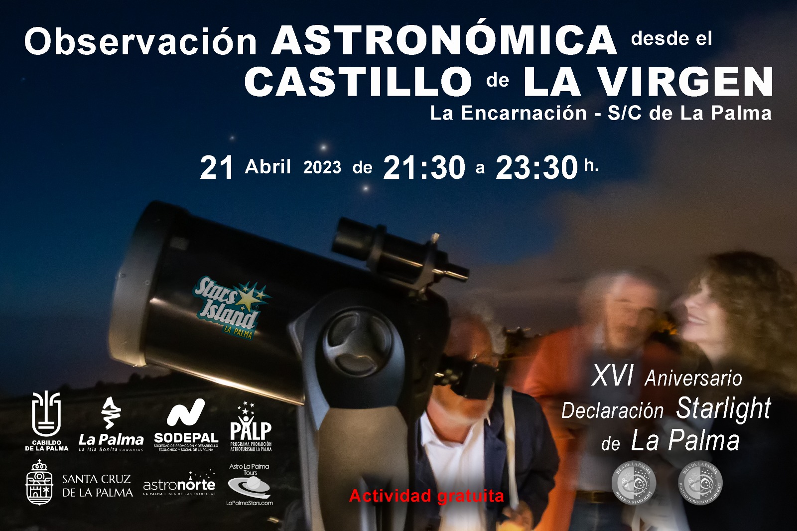 El Cabildo organiza una observación astronómica en Santa Cruz de La Palma