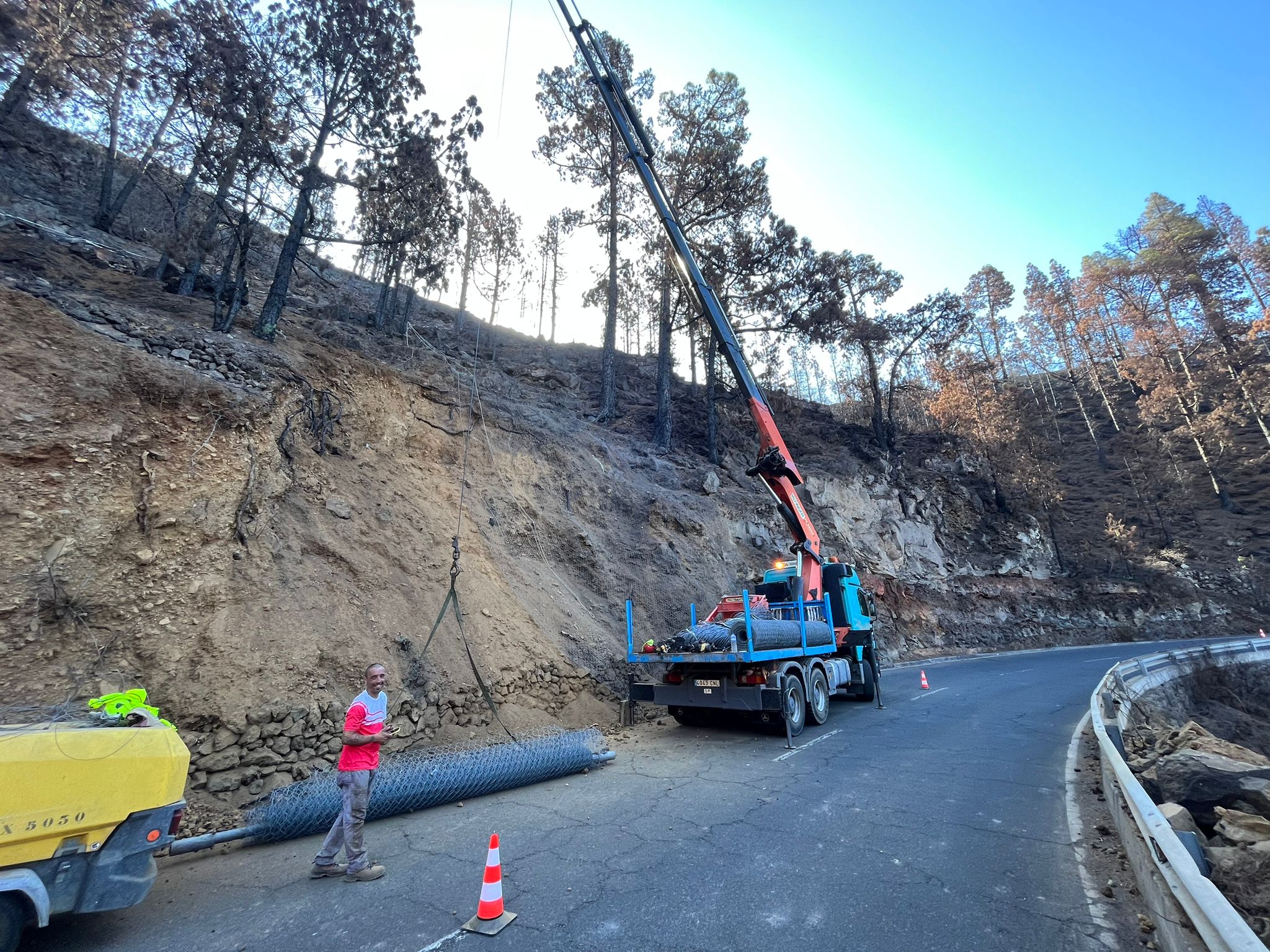 El repavimentado de la LP-1 entre Tijarafe y Puntagorda “avanza a buen ritmo”