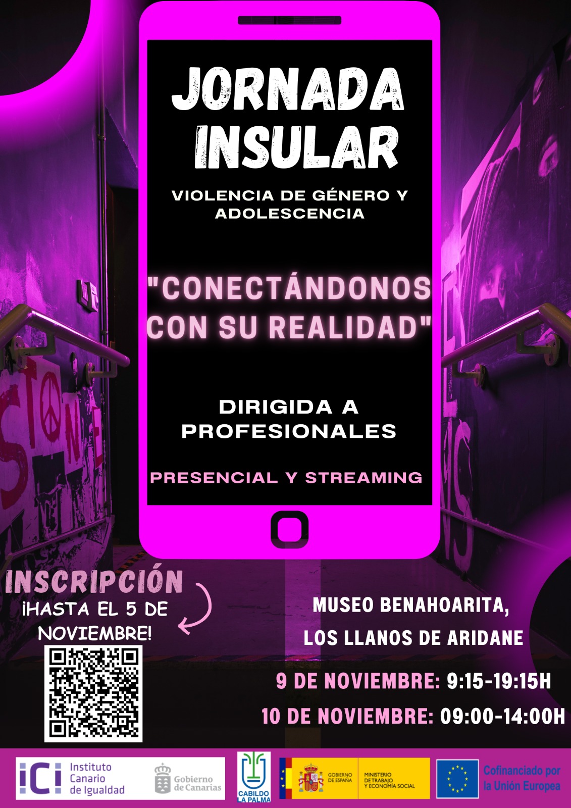 Cartel de la jornada insular de violencia de género y adolescencia