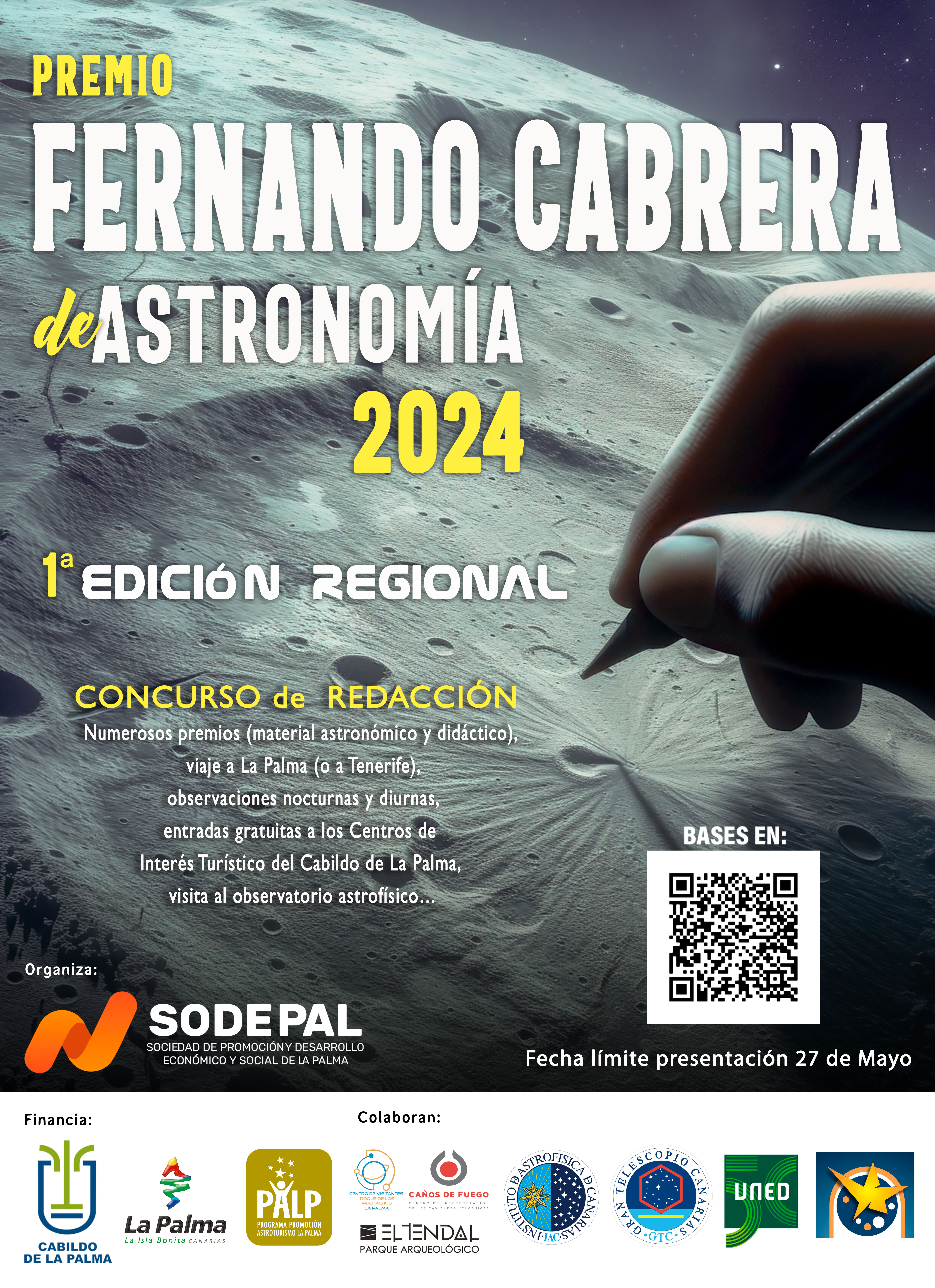 Sodepal convoca el Premio Fernando Cabrera de Astronomía, que por primera vez tendrá un carácter regional