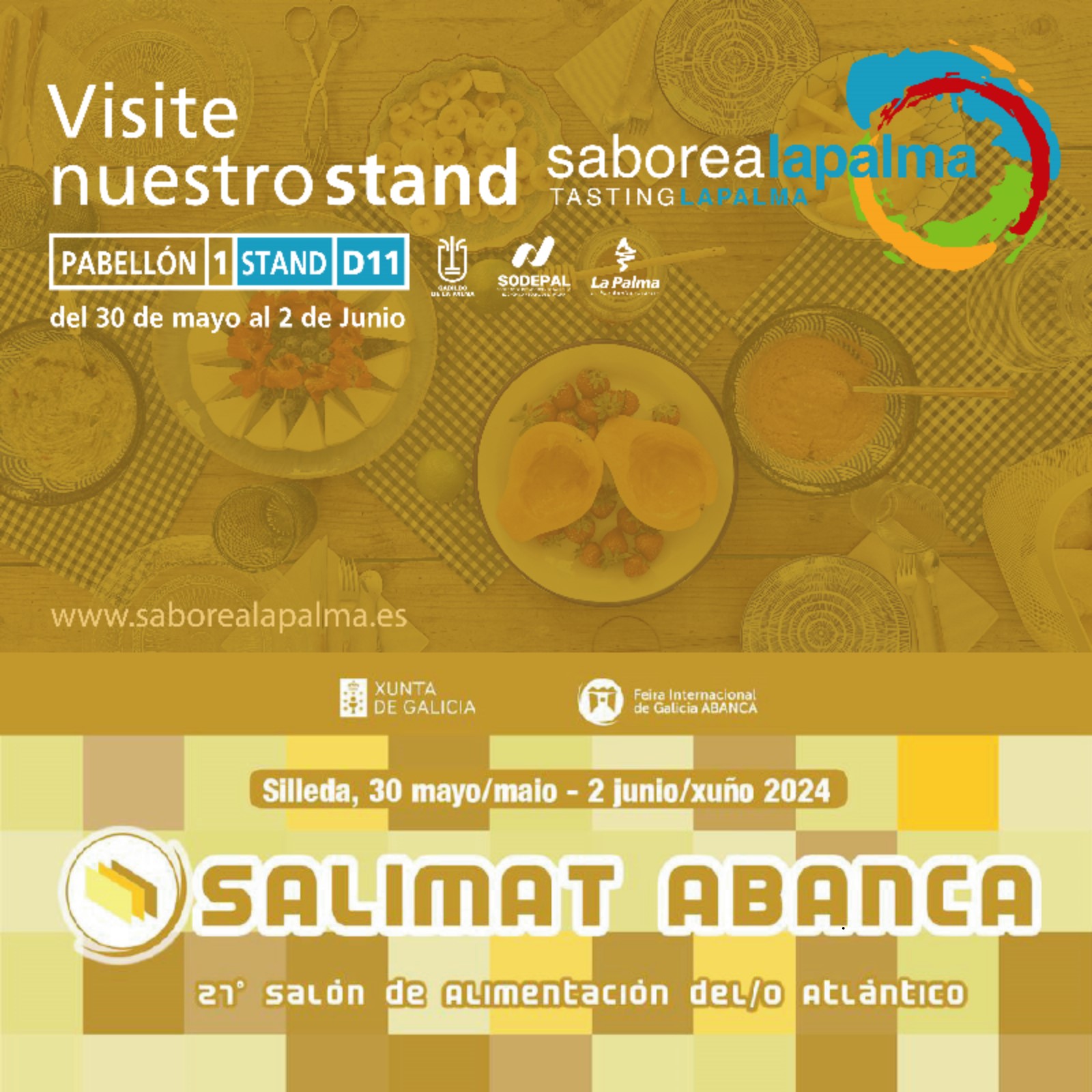 Los productos de La Palma se promocionan en la Feria Salimat Abanca de Galicia