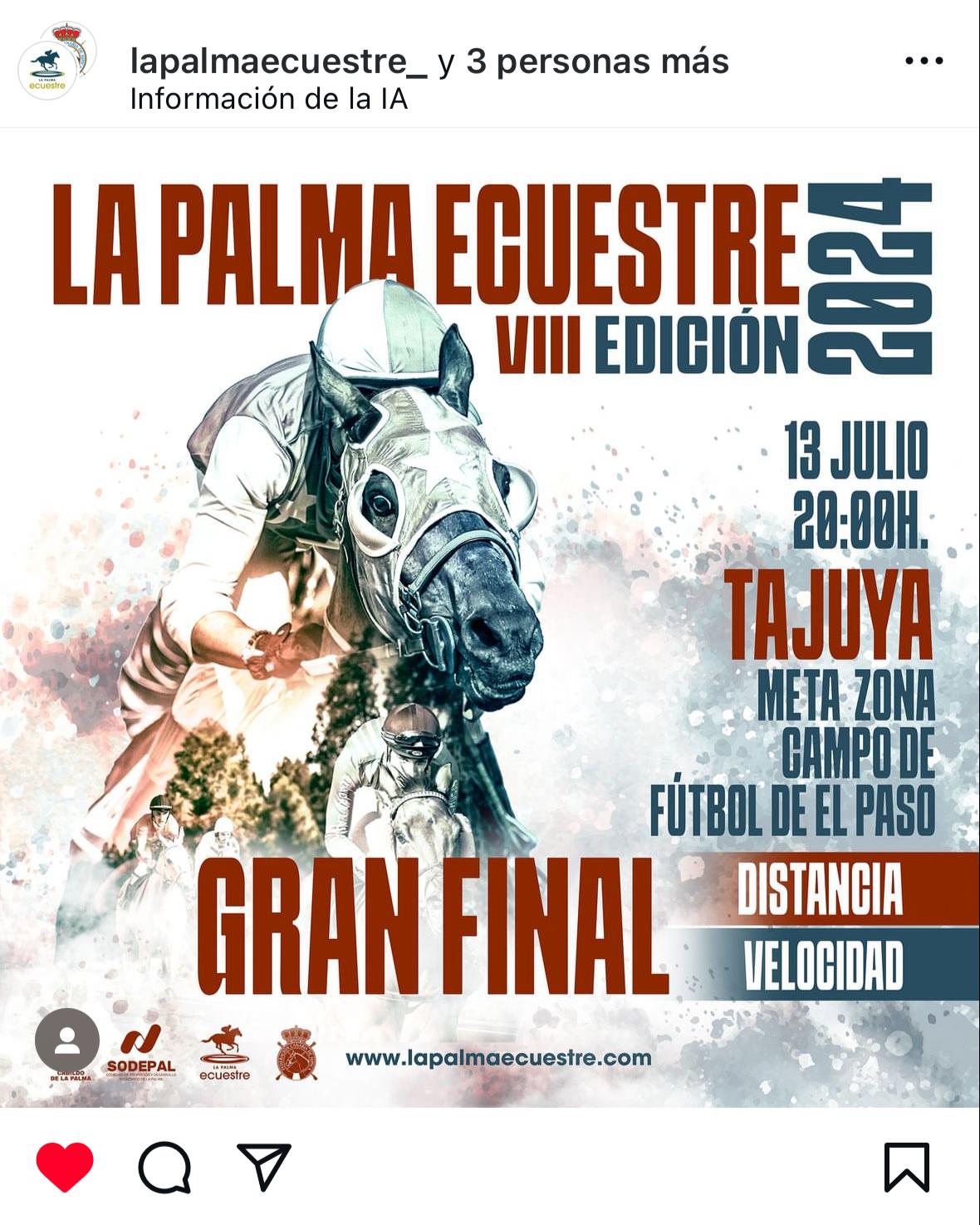 La Palma Ecuestre recupera el recorrido de Tajuya para su gran final de 2024