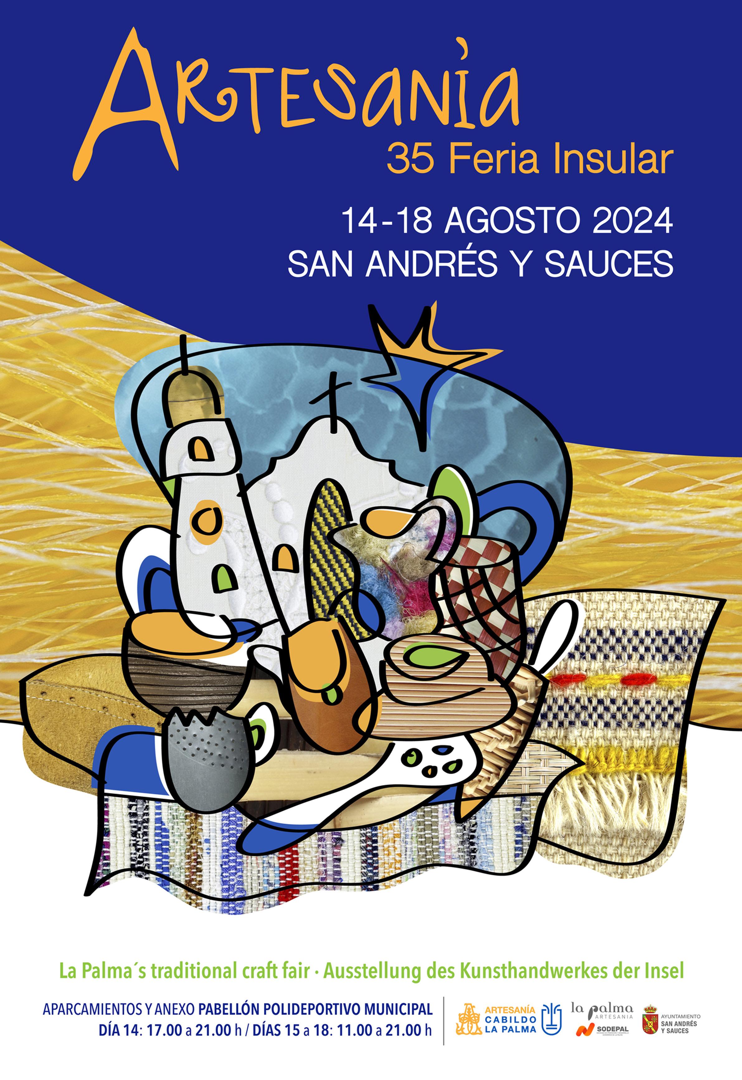 El Cabildo prepara la celebración de la 35 edición de la Feria Insular de Artesanía que acogerá San Andrés y Sauces