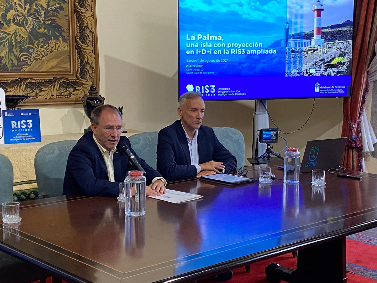 El talento, la innovación y el tejido productivo de La Palma expone sus proyectos I+D+i al Gobierno de Canarias