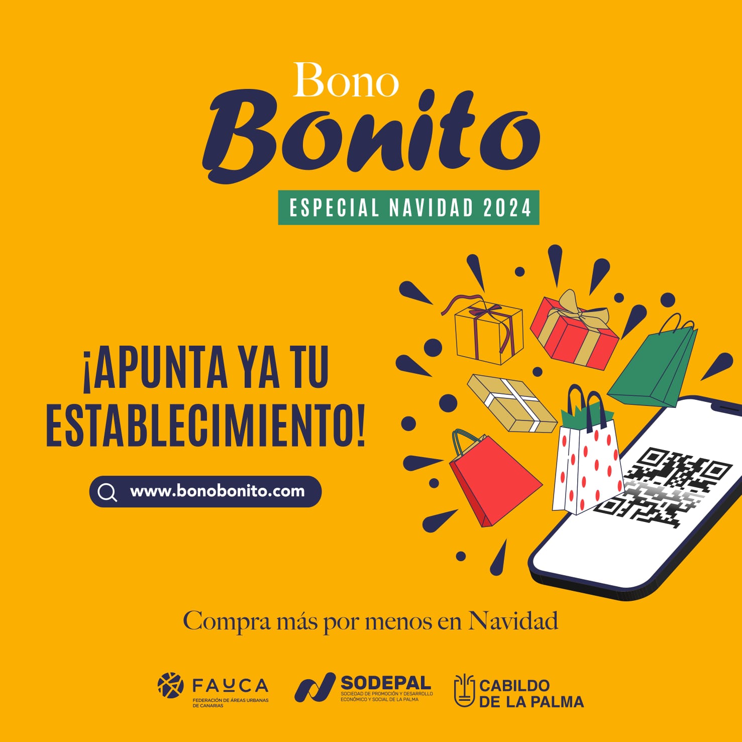 El Bono Bonito del Cabildo regresa esta Navidad generando una inversión de 700.000 euros en el tejido comercial de la Isla