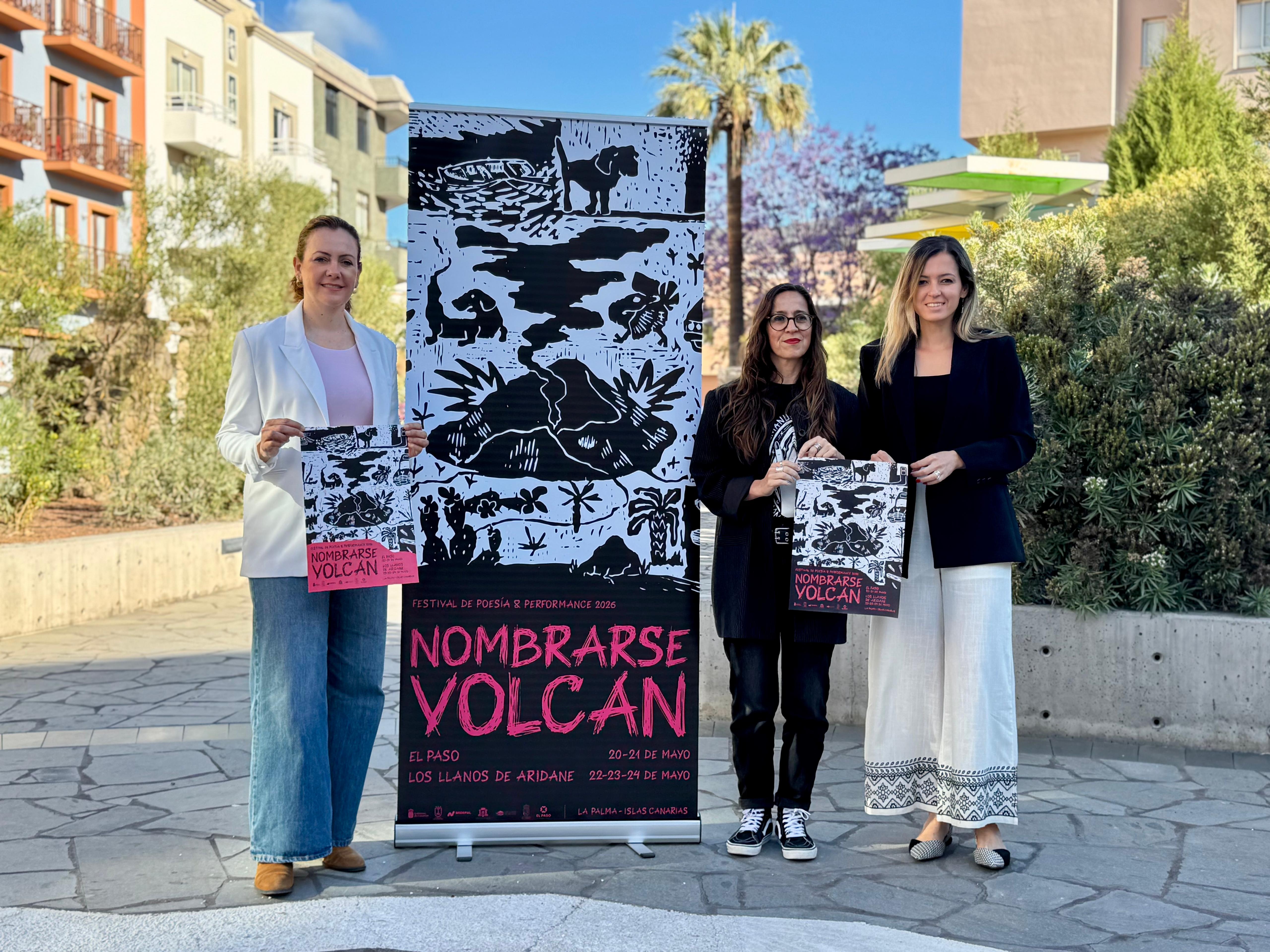 Respaldamos una nueva edición de Nombrarse Volcán, un festival que llena La Palma de poesía, música y arte en la calle