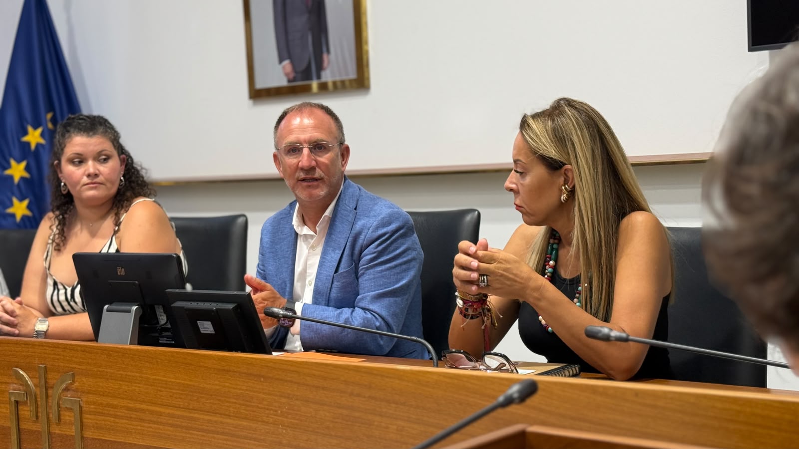 Sergio Rodríguez, Ángeles Fernández y Omaira Álvarez