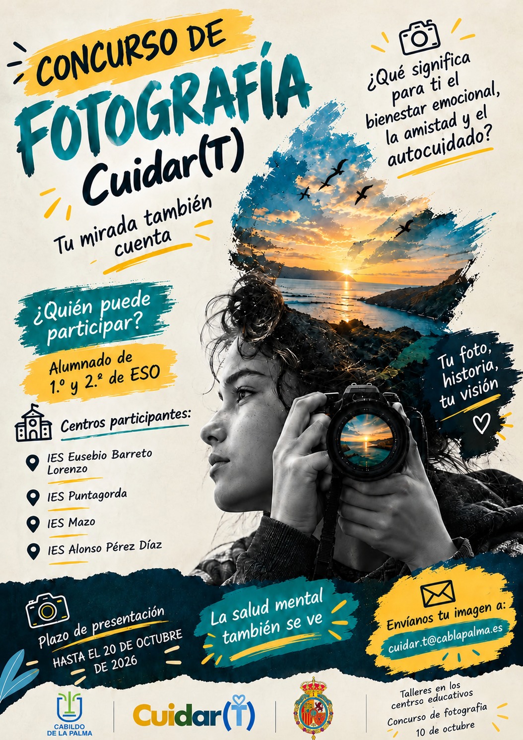 El Cabildo convoca el I Concurso de Fotografía ‘Salud mental a través de mis ojos’ para alumnado de primero y segundo de la ESO