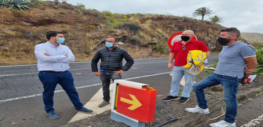 El Cabildo de La Palma comienza los trabajos de mejora de la carretera de La Grama 
