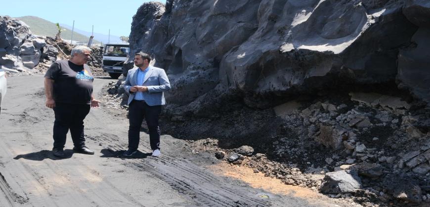 El Cabildo recupera en su totalidad el camino de San Isidro afectado por el volcán