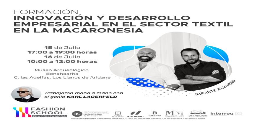 Los diseñadores de la firma ALVARNO, que trabajaron mano a mano con el genio Karl Lagerfeld, visitarán La Palma para realizar acciones formativas con Sodepal