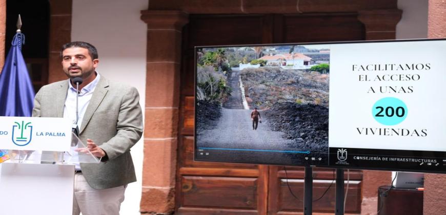 El Cabildo ha abierto sobre las coladas 7,5 kilómetros de vías e invertido en recuperar las comunicaciones 11 millones de euros