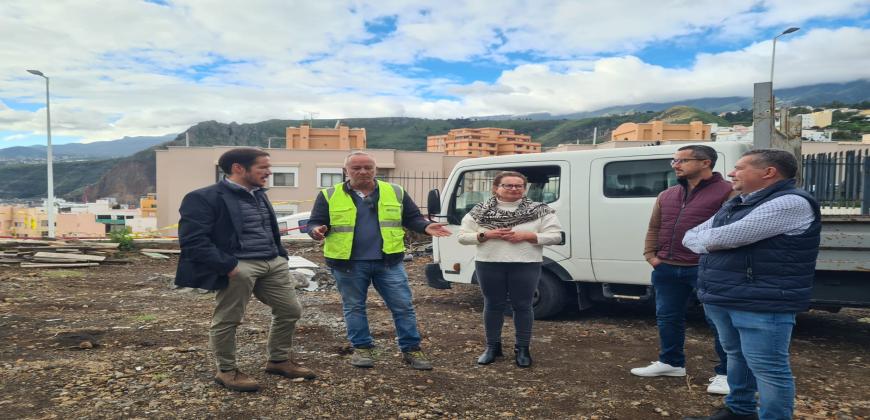 Zapata visita las obras del nuevo Centro de Día en Santa Cruz de La Palma que se encuentran al 20% de ejecución