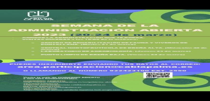Participación Ciudadana acerca el día a día del Cabildo de La Palma en la Semana de la Administración Abierta