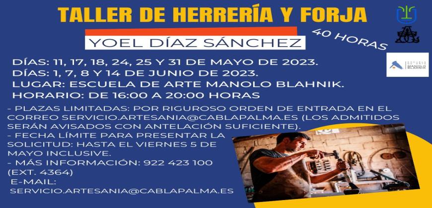 El Cabildo impulsa un taller de herrería y forja en la Escuela de Arte Manolo Blahnik