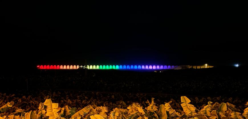 El Love Festival recupera la iluminación de los  arcos del Puerto de Tazacorte con la bandera LGTBIQ+ 