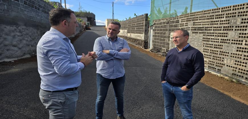 El Cabildo culmina una obra clave para la recuperación agraria en Las Hoyas, en Tazacorte