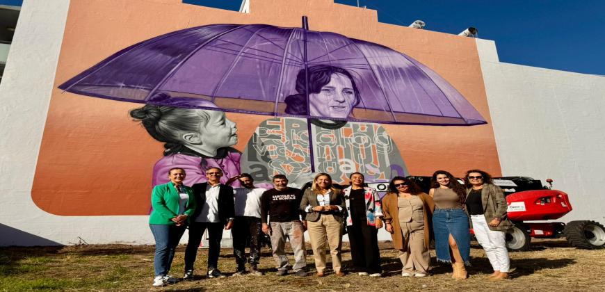 El Cabildo de La Palma visibiliza la violencia machista y su afección a la infancia con un mural 