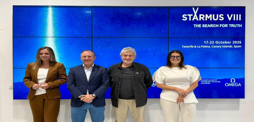 Miriam Perestelo, Sergio Rodríguez, Garik Israelian y Raquel Rebollo