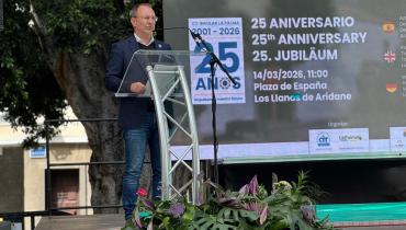 El presidente Sergio Rodríguez en el aniversario del CIT Insular.